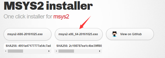 下载msys2安装包